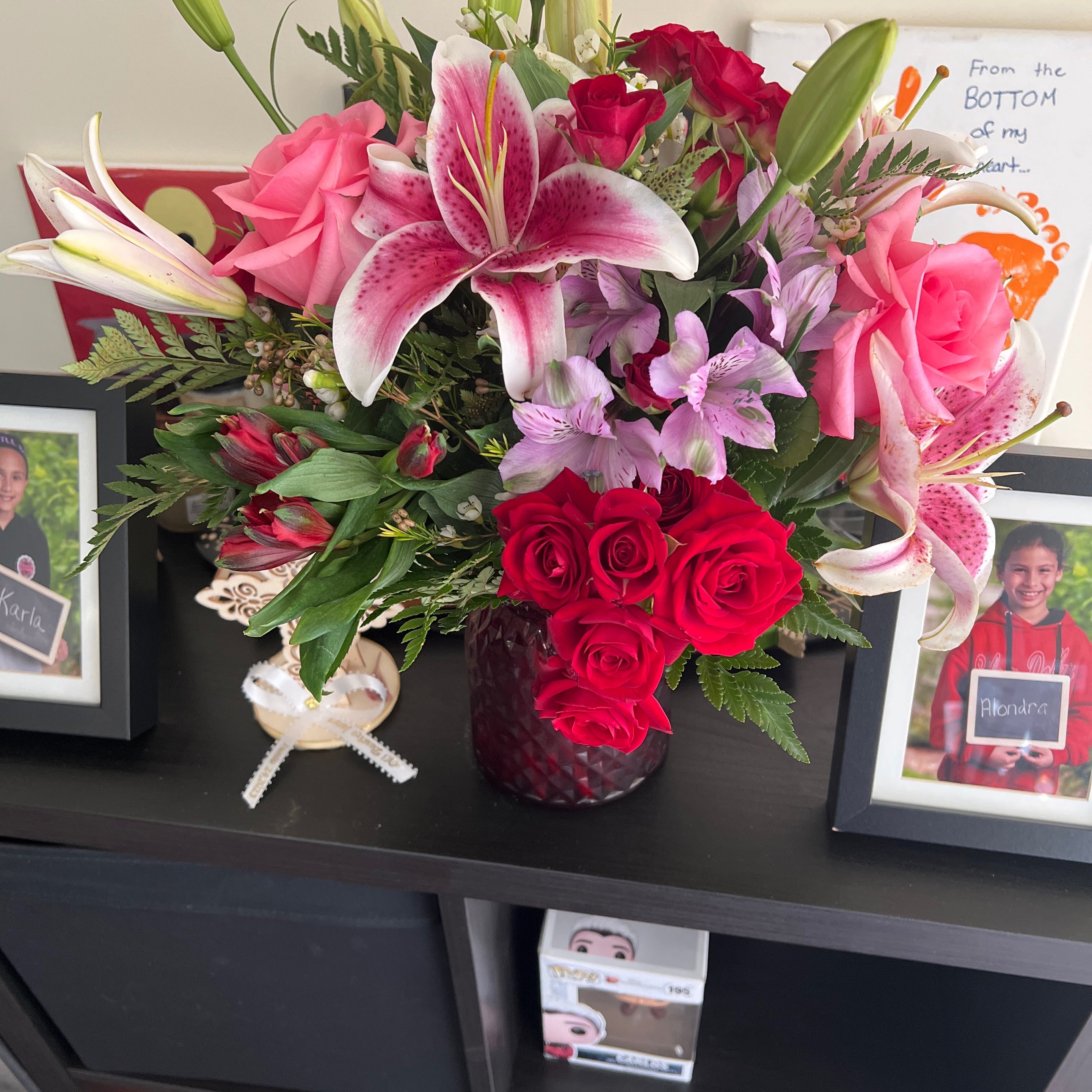 Photo sent by the recipient as a thank-you for Classic Love Bouquet™
