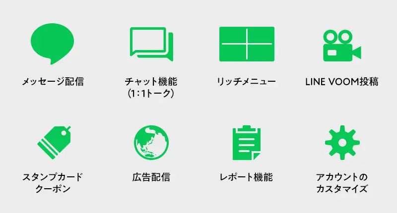 LINE公式アカウント様々な機能