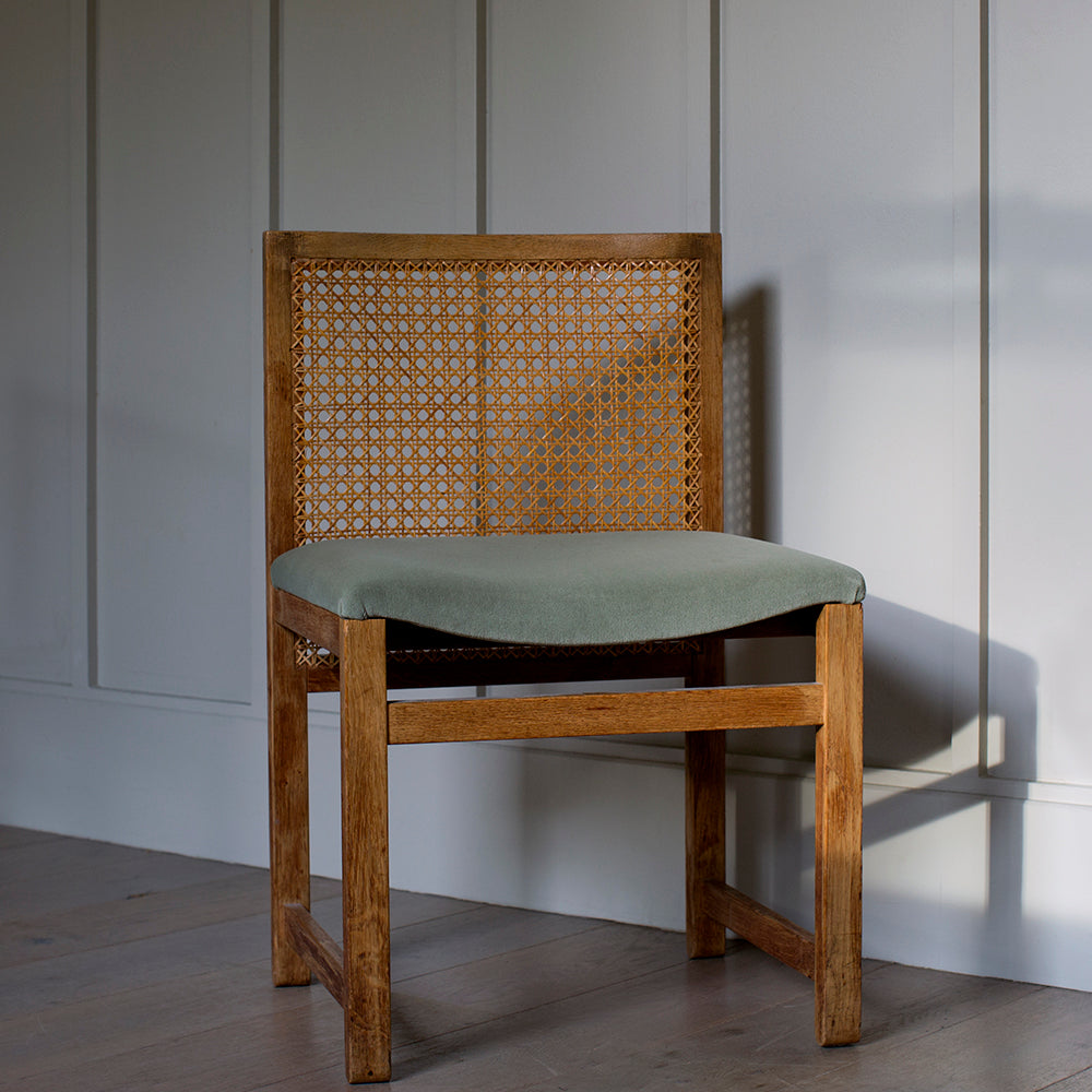 oak and cane dining chair c1940s