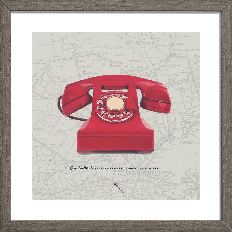 Retro 1950s Telephone: Map Edition