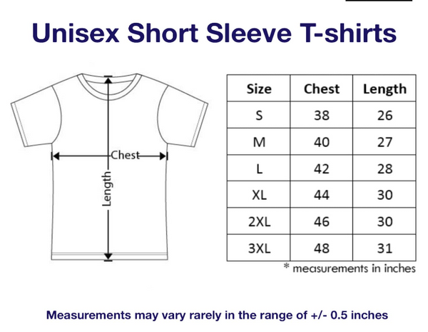 Regular Fit Tshirt Size Chart - Boku No Trends