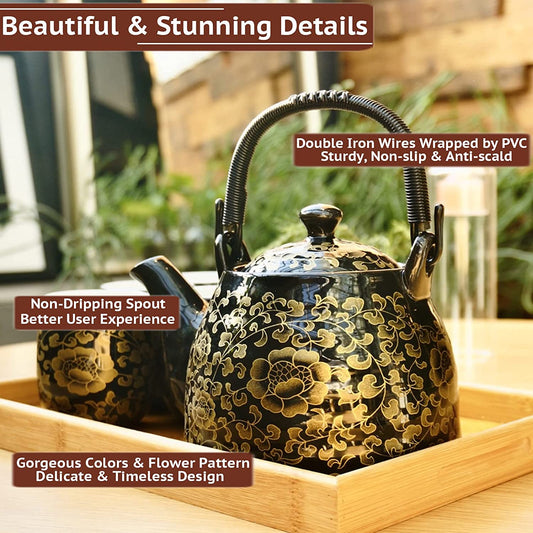 casaWare Serenity 7-Piece Tea Pot Set