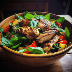 Grilled Chicken and Rainbow Vegetable Salad
