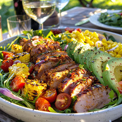 Pork Tenderloin and Charred Corn Salad