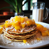 Coconut Milk and Mango Pancakes