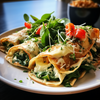 Savoury Spinach and Feta Crepes