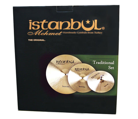 Istanbul Mehmet, Traditional Cymbals, Cymbal Box Set, Turkish Cymbals, Medium Hi Hat, Medium Crash Cymbal, Medium Ride Cymbal