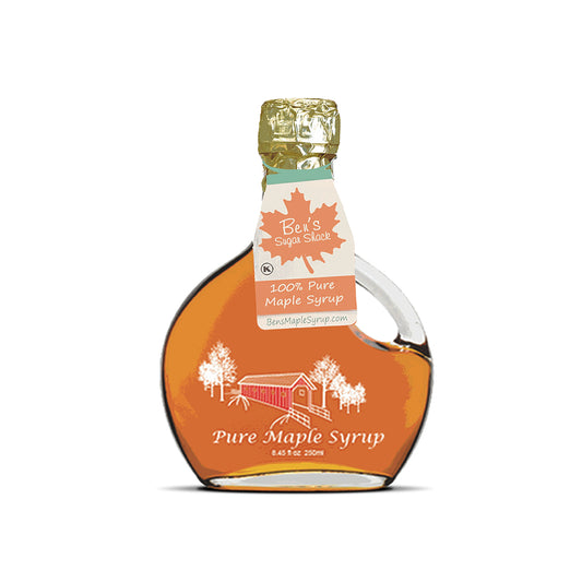 Pure Maple Syrup in Gingerbread Man Glass Bottle with Hat 8.45 oz
