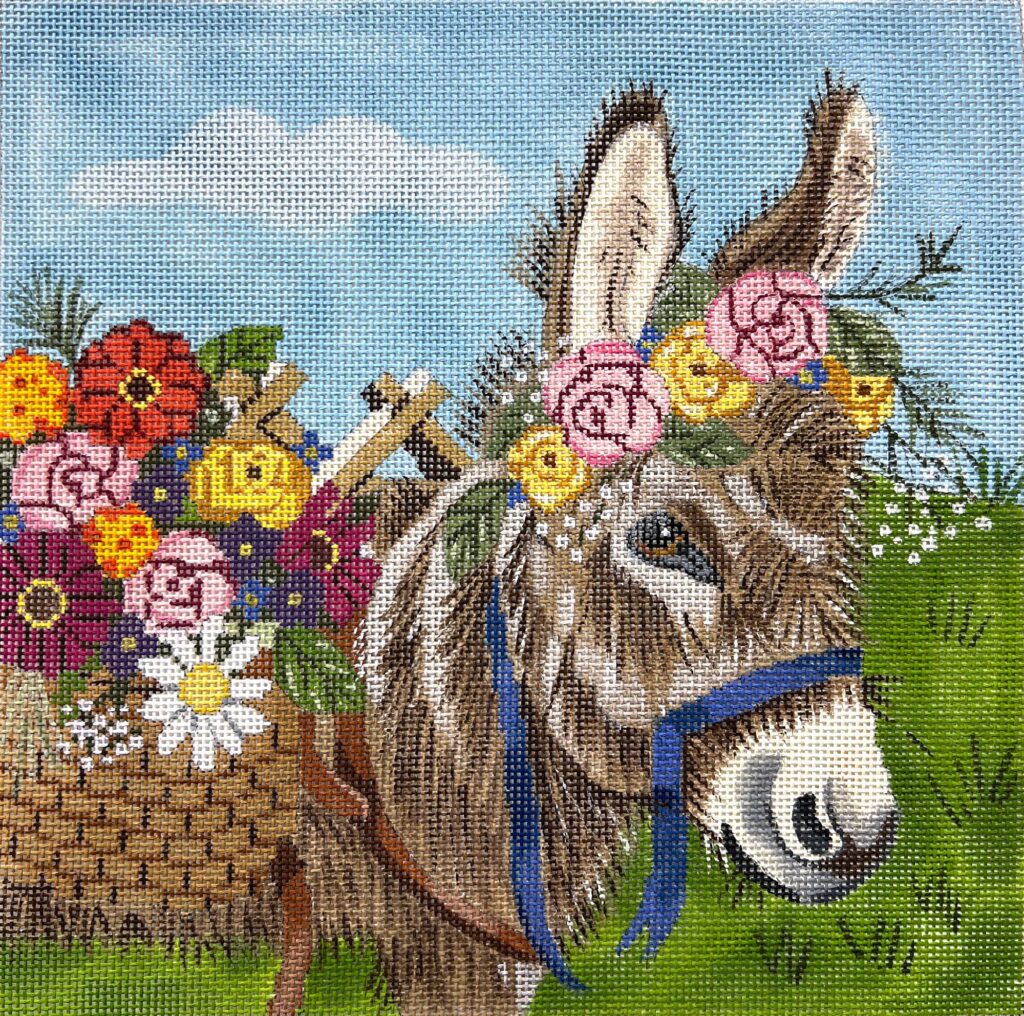 Image of Alice Peterson GEP390 Donkey w/ Flowers