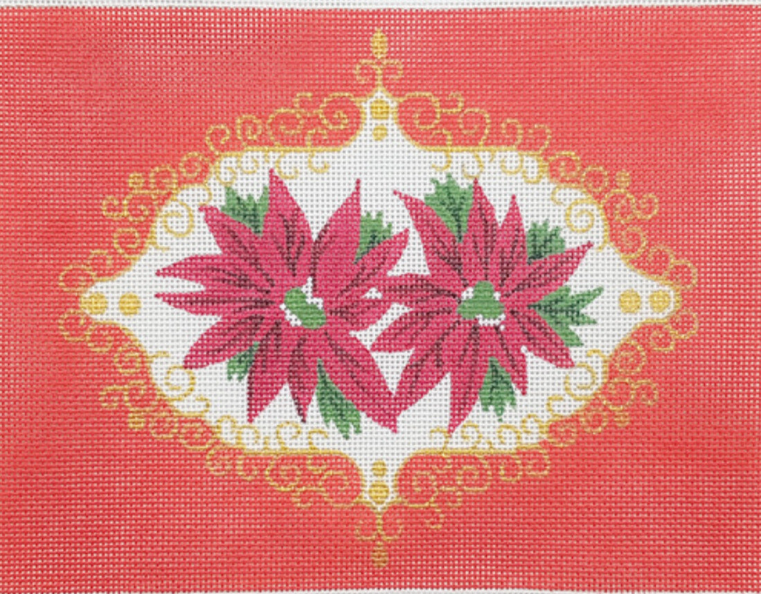 Image of Curious Cowgirl MCC-RPM Red Poinsettia Medallion Stitch Guide Available