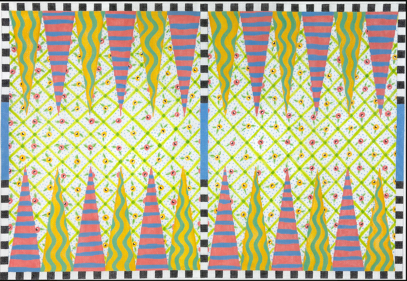 Image of Kate Dickerson BGB-07 MacKenzie Childs inspired Backgammon Board