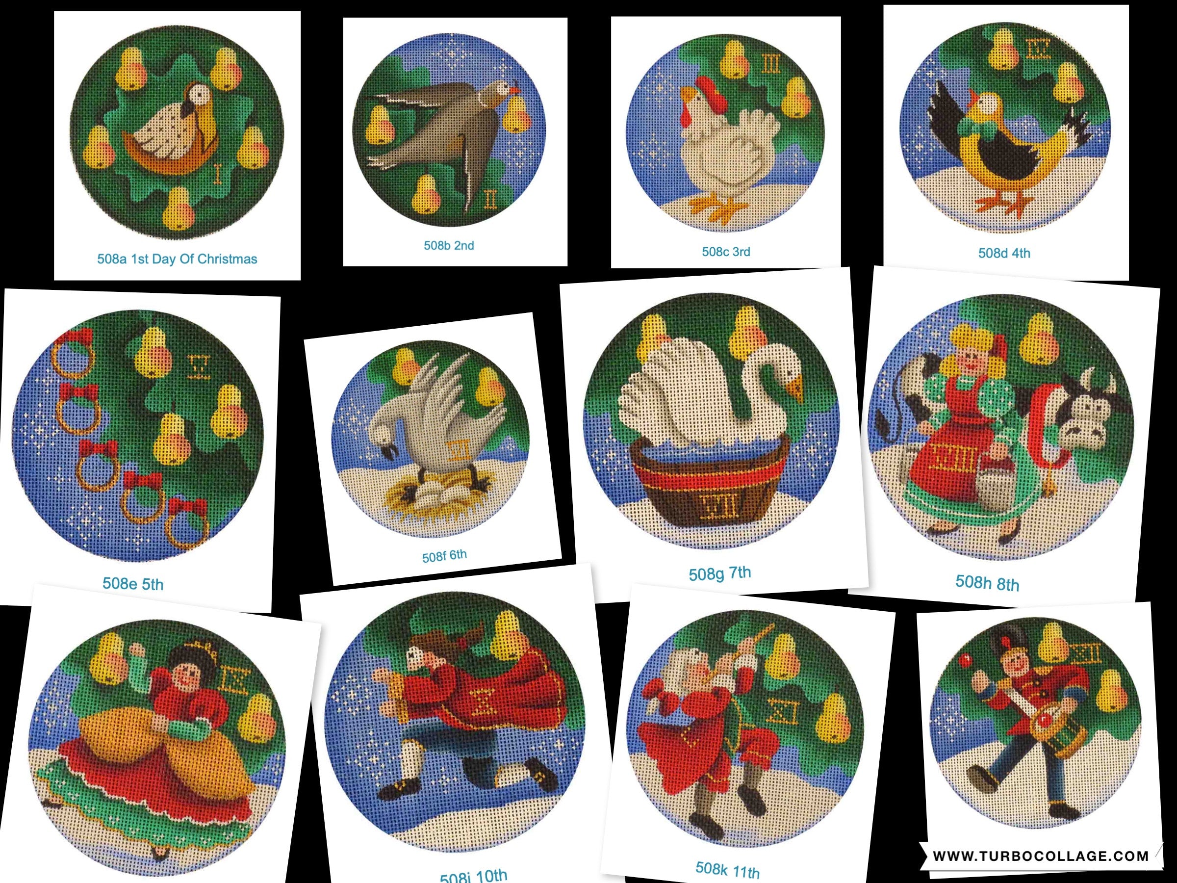 Rebecca Wood 508a thru l 12 days of Xmas