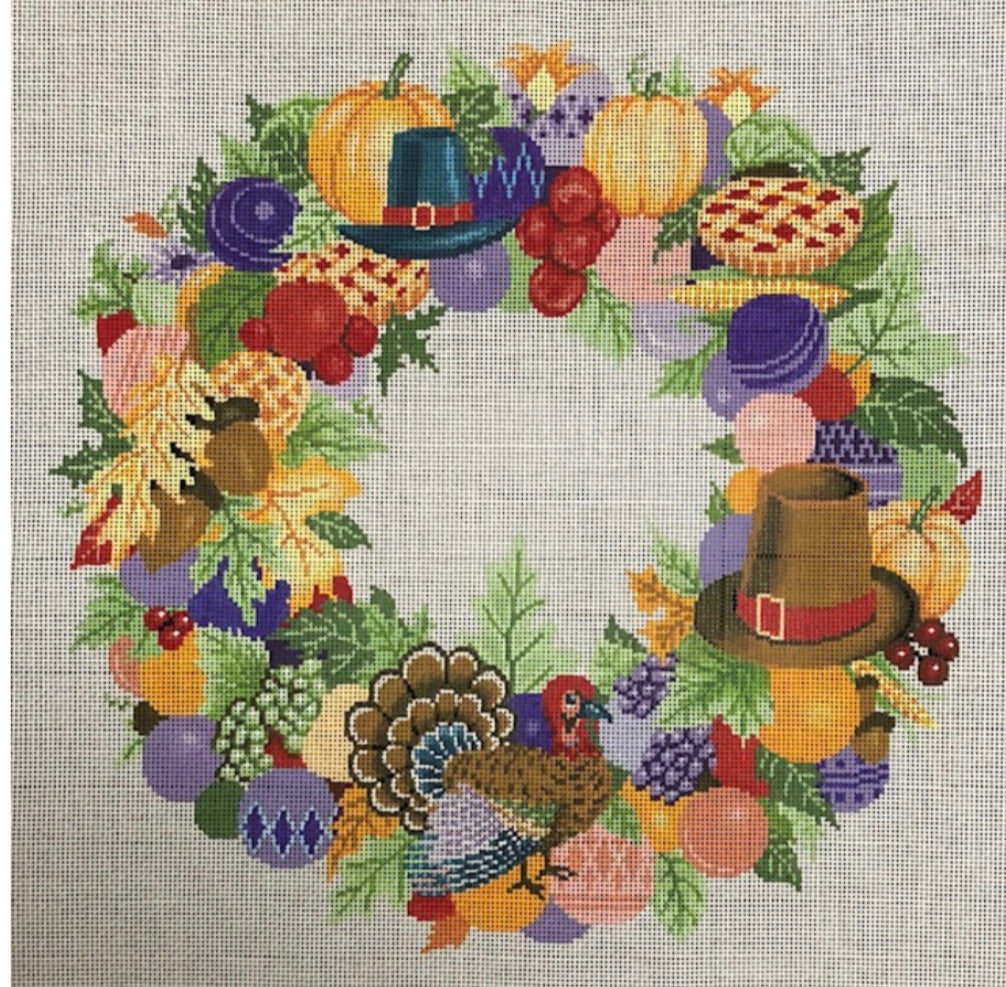 Image of A Stitch In Time ASIT Thanksgiving Wreath 13 mesh
