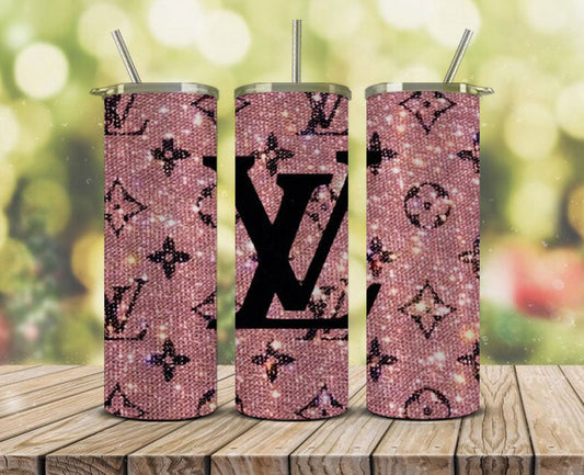 LV Louis Vuitton Luxury Brand Fashion Tumbler Wrap 20oz Skinny Sublimation  Design, PNG File Digital Download 