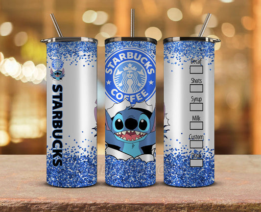 Stitch Starbucks 20oz Tumbler Png,20 oz Skinny Tumbler Wraps, Stitch T –  Tumblerluxury