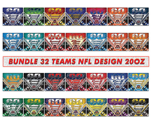 32 Nfl Tumbler Wrap Bundle - Designerpick