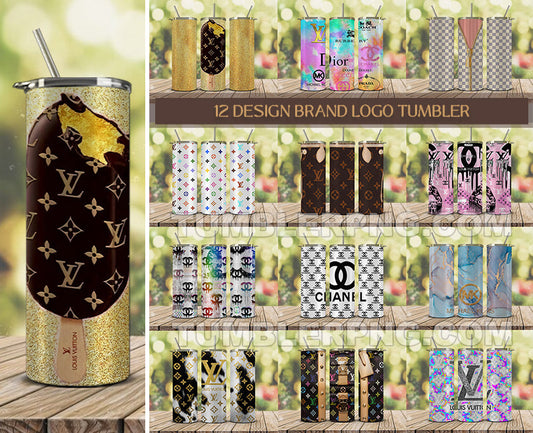 LV Louis Vuitton Luxury Brand Fashion Tumbler Wrap 20oz Skinny Sublimation  Design, PNG File Digital Download 