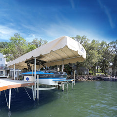 Legacy canopy on a ShoreStation free-standing boat lift