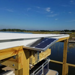 Solar boathouse lift