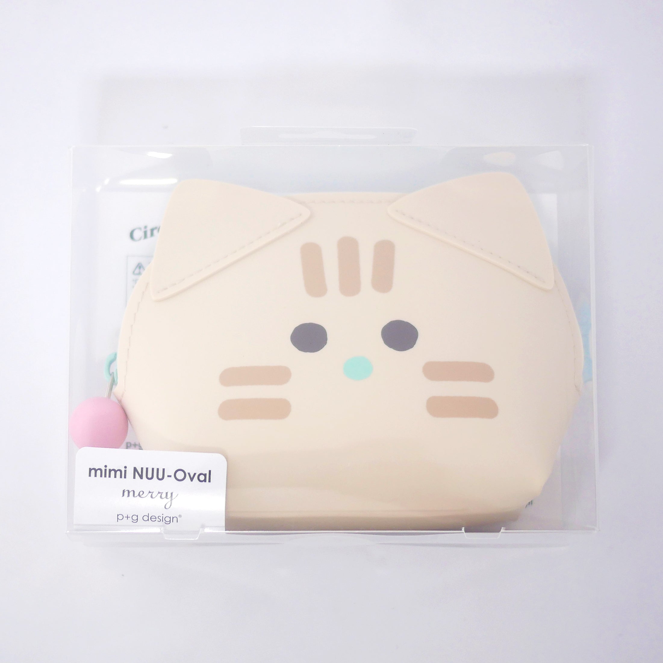 mimi NUU-Oval Pouch - Merry White Cat