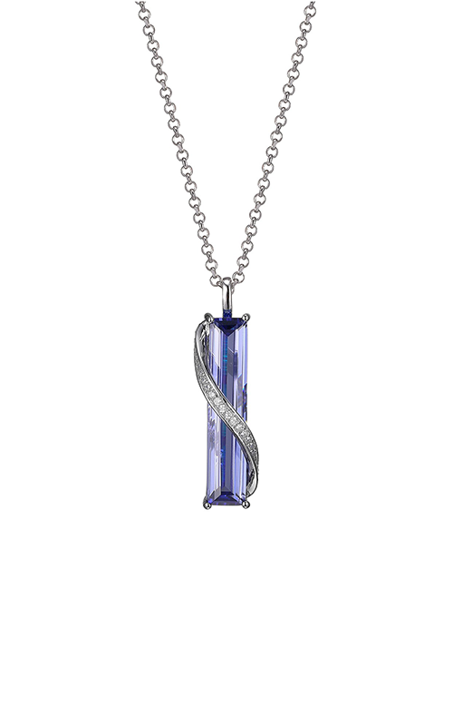 ELLE Sterling Silver and Tanzanite Bold Revolution Necklace