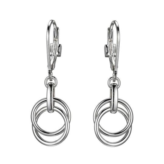 ELLE Sterling Silver Interlocking Circles Earrings