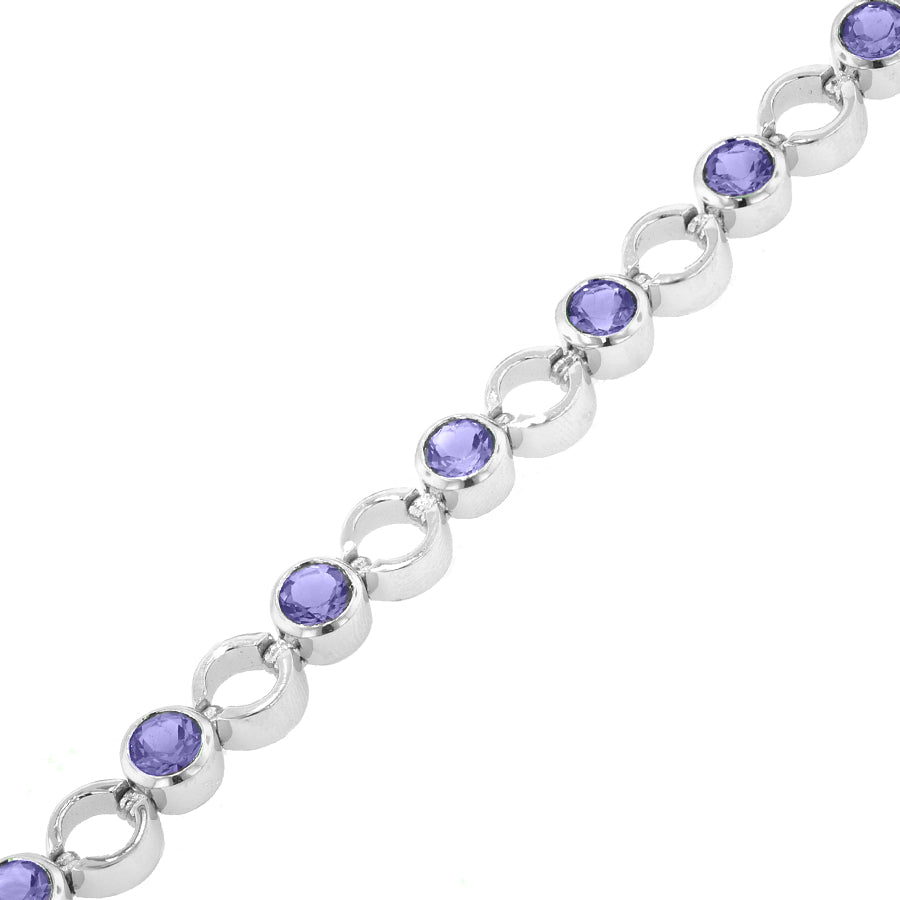 Italgem Sterling Silver Amethyst bracelet