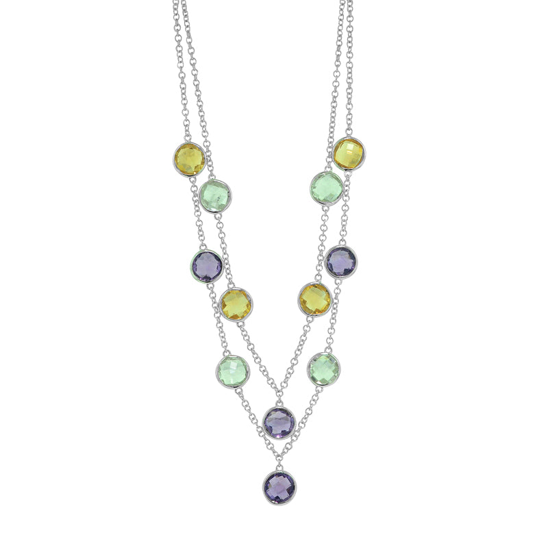 Italgem Multicolor Silver Necklace