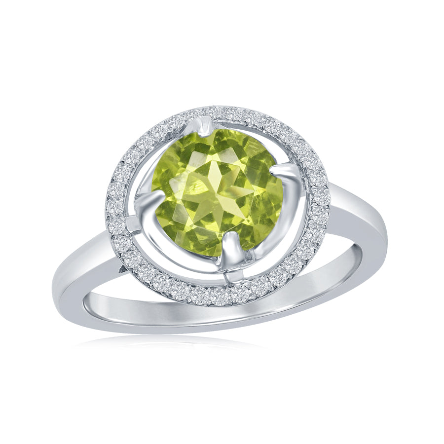 Italgem Peridot Sterling Silver Ring