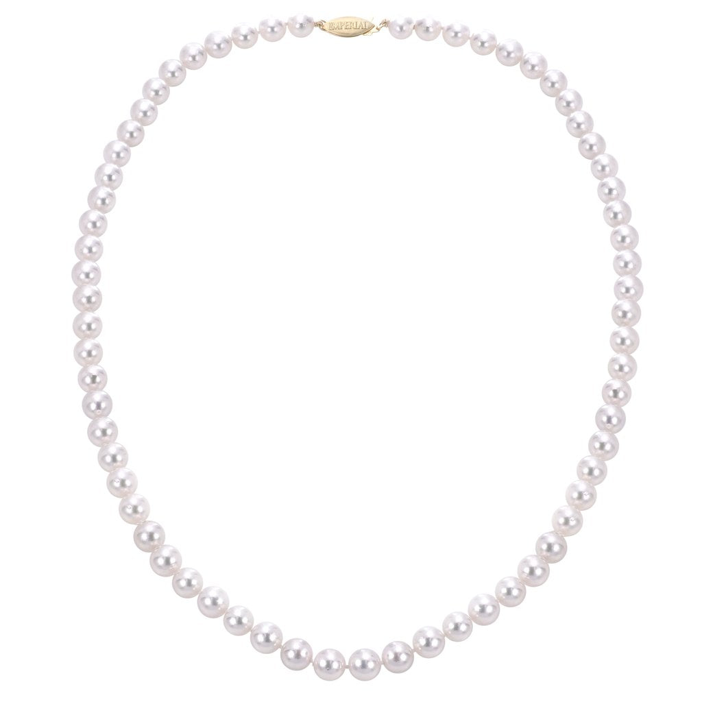 IMPERIAL 14KT Yellow Gold Akoya Pearl Necklace