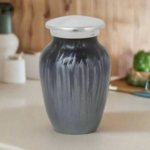 Blowout Supreme Dark Blue 3" Keepsake Size Ashes Urn - Never Forget You