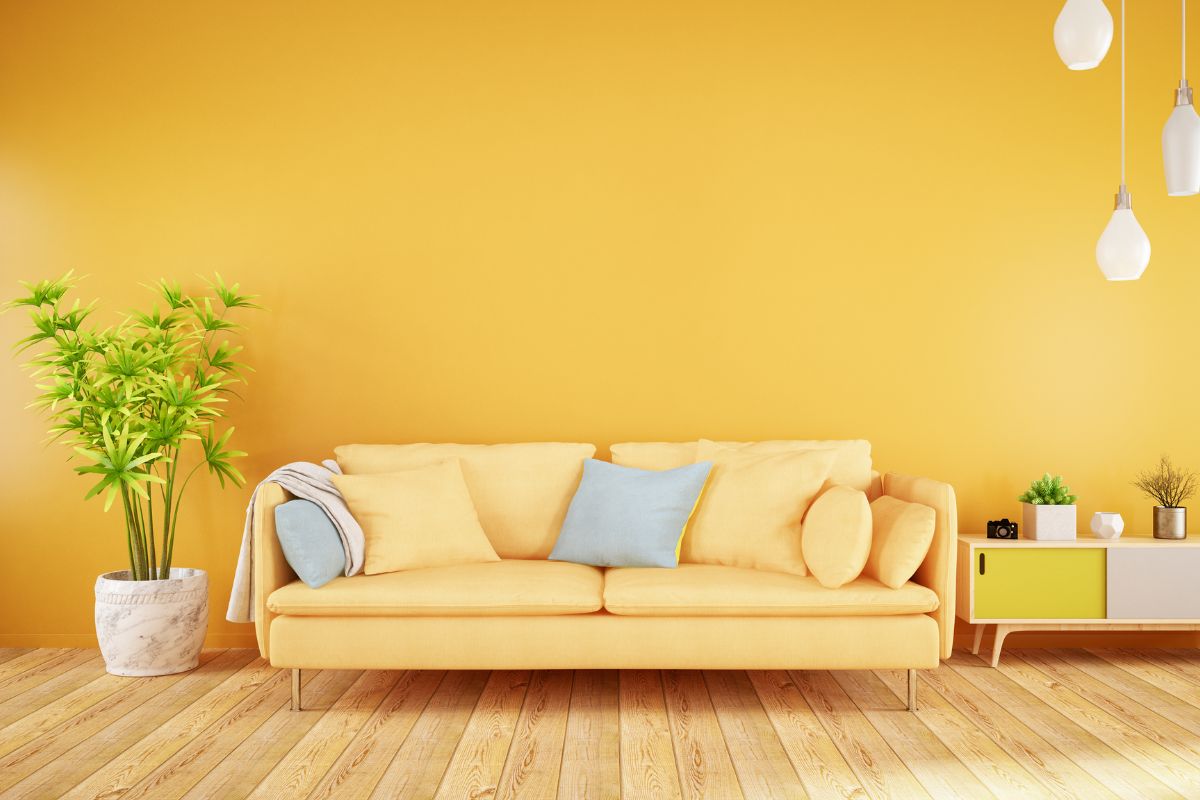 Yellow living room