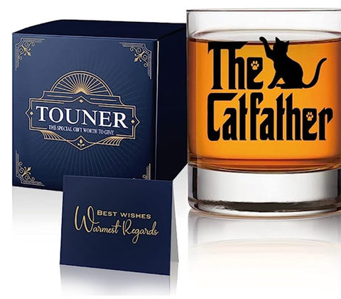Funny catfather gift glasses
