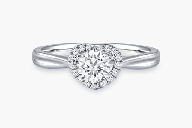 Lovemarque Armor Heart Diamond Ring