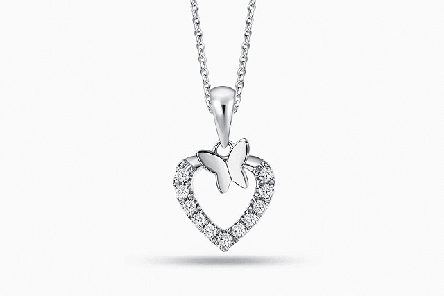 LVC Charmes Butterflies in Love Diamond Pendant