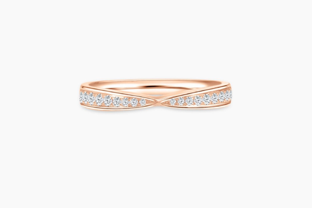 LVC Eterno Claire Diamond Wedding Band In Rose Gold