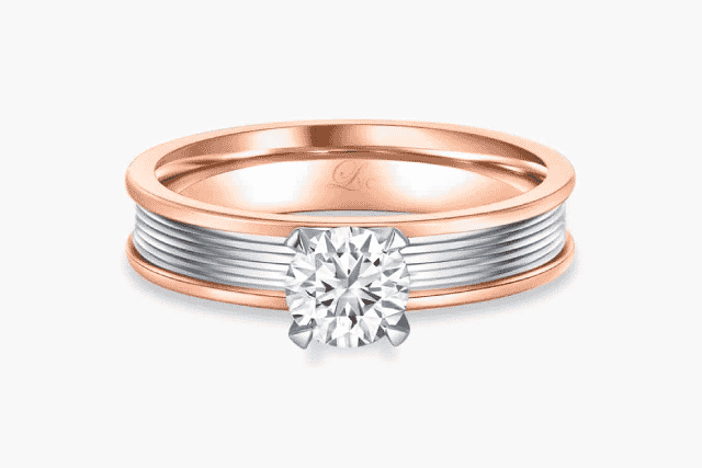 LVC Precieux Promise (Slim) Diamond Ring in 4 prongs