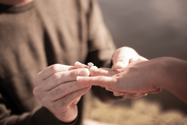 She recognises the significance behind the ring