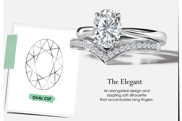 The elegant: Oval cut diamond