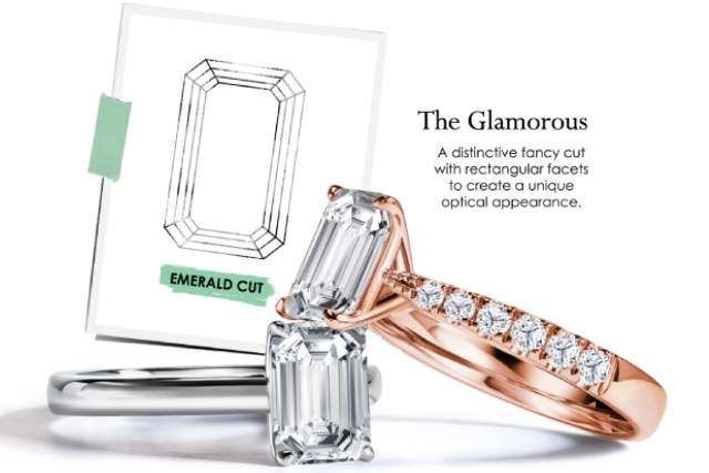 The glamorous: Emerald cut diamond