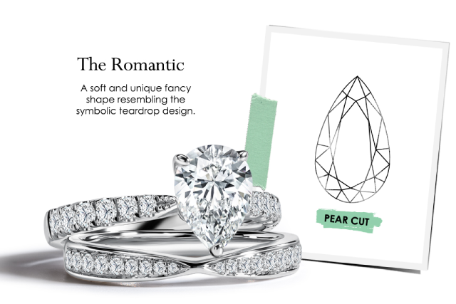 The romantic: Pear cut diamond