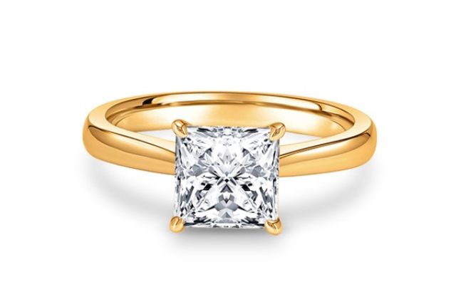 Treat her to a princess cut diamond ring that accentuates her beauty