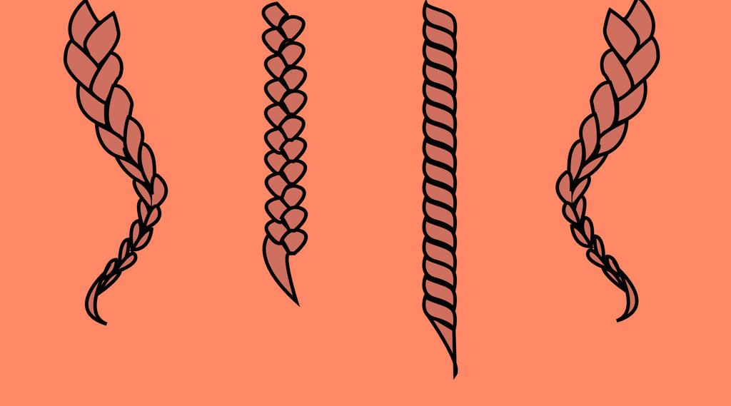 how to draw rope braids