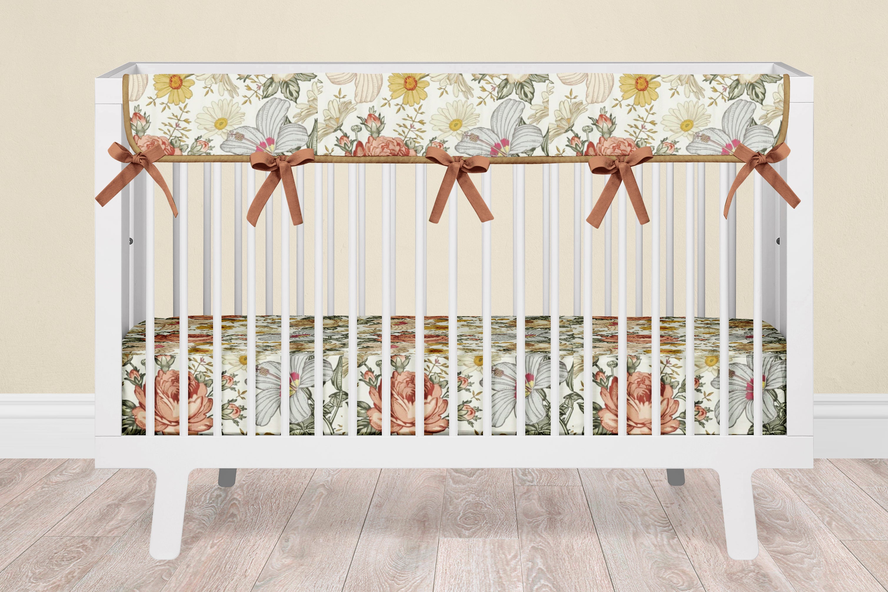 Vintage Floral Crib Bedding