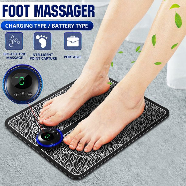 Foot Massager with Mat Electric Usb Charging for Blood Circulation and