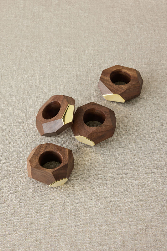 WALNUT Wooden Napkin Rings