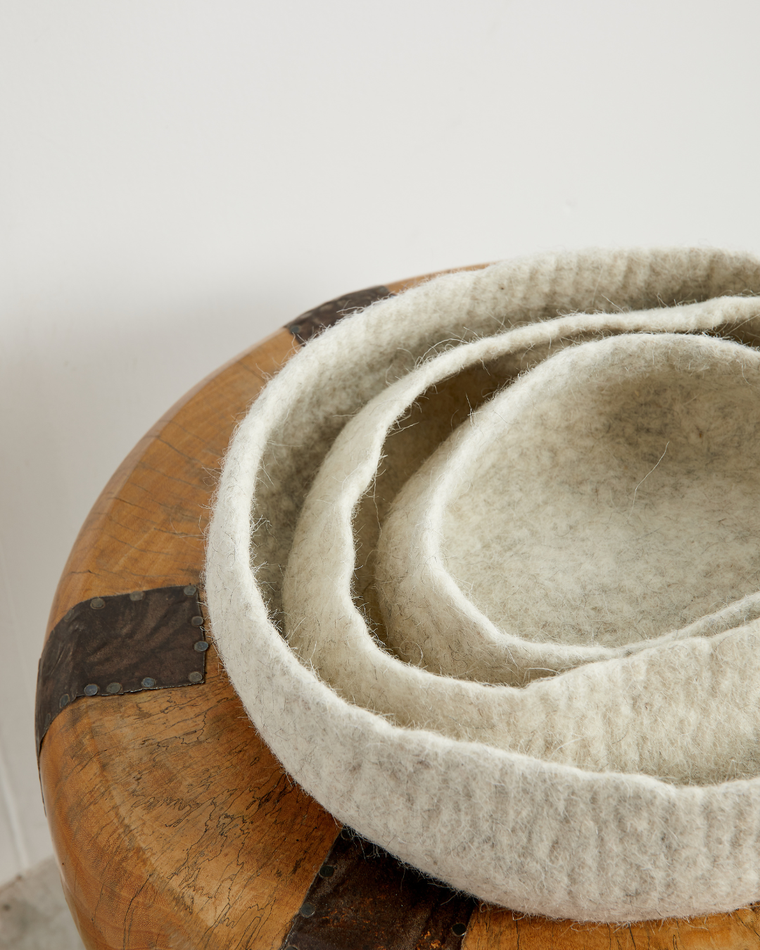 hand felted nesting bowls