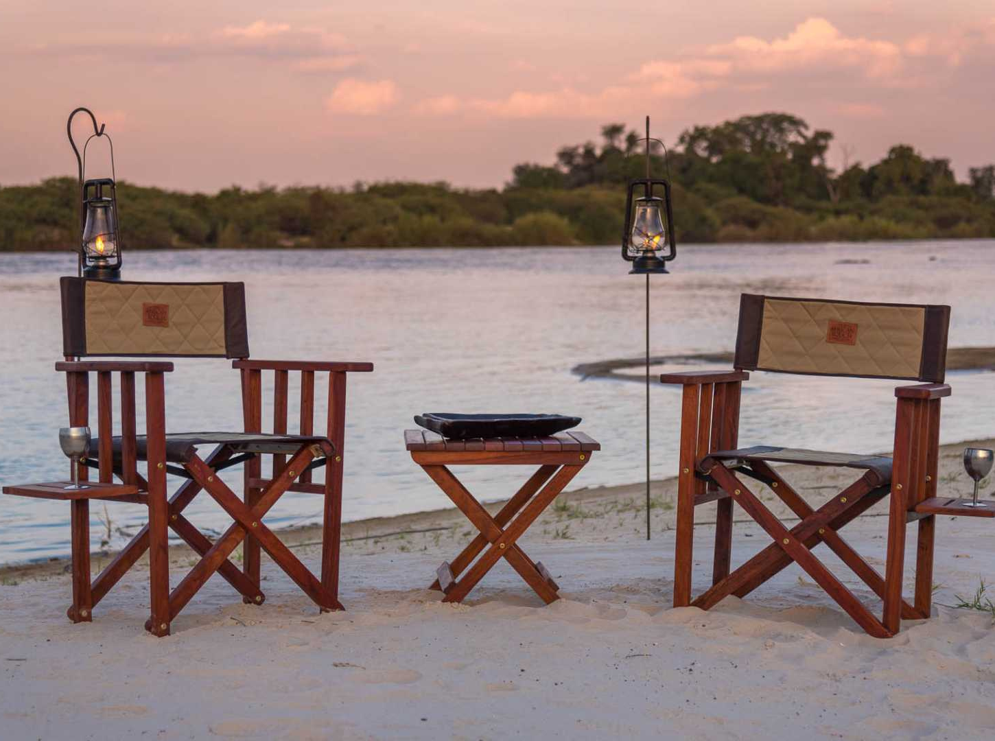 the african touch foldable safari chairs at beach sunset kanju interiors