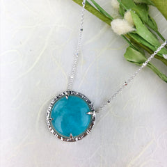 Amazonite Halo Necklace Mettle by Abby