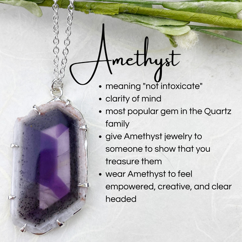 Amethyst stone store jewellery